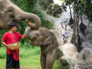 1 Day Elephant Care + Sticky Waterfall